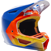 Fox V2 Rkane Motocross Helm, Ece Orange Blau