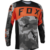 FOX 180 Bnkr Motocross-Shirt Grau Camo