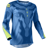 Fox Airline Exo Motocross-Shirt Blau Gelb