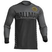 Hallman Motocross-Shirt Differ Slice Holzkohle/Schwarz
