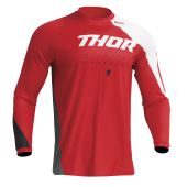 Thor Motocross-Shirt Sector Edge Rot/Weiß