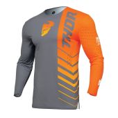 Thor Motocross-Shirt Prime Analog Grau/Orange