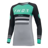 Thor Frauen Motocross-Shirt Prime Blaze Schwarz/Grün