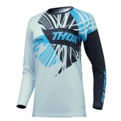 Thor Frauen Motocross-Shirt Sector Split Starlight Blau/Schwarz