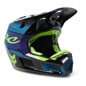 FOX V3 Rs Dkay Motocross-Helm Ece Maui Blau