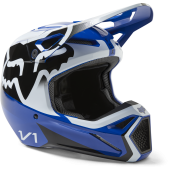 FOX V1 Leed Motocross-Helm Dot/Ece Blau