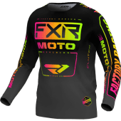 FXR Clutch Mx Motocross-Shirt Schwarz/Sherbert