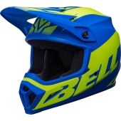 BELL Mx-9 Mips Motocross-Helm - Disrupt Matte Classic Blau/Hi-Viz Gelb