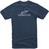 Alpinestars T-shirt Wordmark Dunkel Blau/Weiss