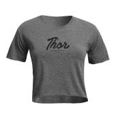 Thor T-shirt Frauen Script Crop Top Holzkohle