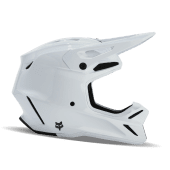 Fox V3 Rs Carbon Solid Motocross-Helm Weiss