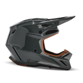 Fox V3 Rs Carbon Solid Motocross-Helm Dark Shadow