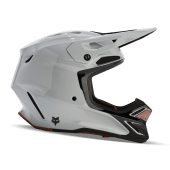 Fox V3 Rs Optical Motocross-Helm Steel Grau