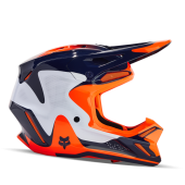 Fox V3 Revise Motocross-Helm Navy/Orange