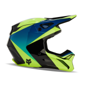 Fox V1 Streak Motocross-Helm Schwarz/Gelb