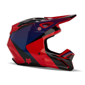 Fox V1 Streak Motocross-Helm Fluo Rot