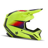 Fox V1 Flora Motocross-Helm Gelb