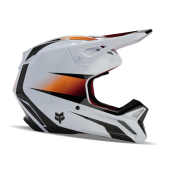 Fox V1 Flora Motocross-Helm Weiss/Schwarz
