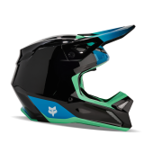 Fox V1 Ballast Motocross-Helm Schwarz/Blau