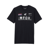 Fox X Honda Premium Kurzarm-T-Shirt Schwarz