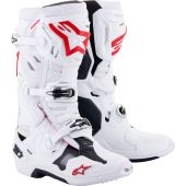 Alpinestars Motocross Stiefel Tech 10 Supervented Weiß Rot