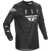 Fly Racing Motocross Jersey Universal Schwarz-Weiß