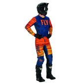 Fly Racing Motocross Kinetic Wave Navy-Orange Gear Combo