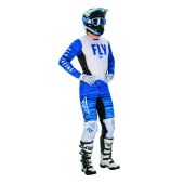 Fly Racing Motocross Kinetic Wave Weiß-Blau Gear Combo