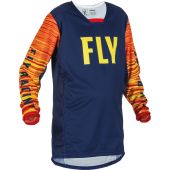 Fly Racing Motocross Jersey Kinetic Jugend Wave Navy-Gelb-Red