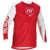 Fly Racing Motocross Jersey Lite Rot-Weiß