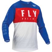 Fly Racing Motocross Jersey F-16 Jugend Rot-Weiß-Blau