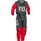 Fly Racing Motocross F-16 Jugend Grau/Rot Gear Combo