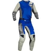 Fly Racing Motocross Kinetic Jet Blau/Grau/Weiß Gear Combo