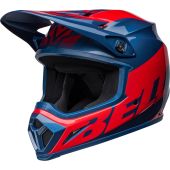 BELL Mx-9 Mips Motocross-Helm - Disrupt Gloss True Blau/Rot