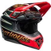 Bell Moto-10 Spherical Motocross-Helm Fasthouse Ditd 24 Glanz Rot/Gold