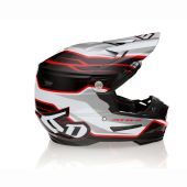 6D Motocross-Helm Atr-2 Phase Weiß/Rot Gloss