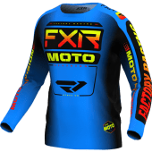 FXR Jugend Clutch Mx Motocross-Shirt Blau/Inferno