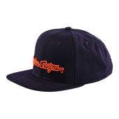 Troy Lee Designs Snapback Cap, Signature, Navy Orange, One Size