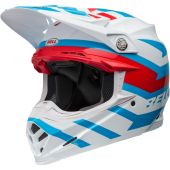 Bell Moto-9S Flex Motocross-Helm - Banshee Gloss Weiß/Rot