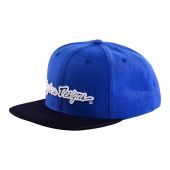 Troy Lee Designs Snapback Cap, Signature, Blue/White, One Size