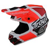 Troy Lee Designs Se4 Polyacrylite Mips Helmet Quattro Red/Charcoal Youth
