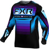 FXR Clutch Pro Mx Motocross-Shirt Schwarz/Lila/Blau