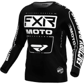 FXR Clutch Mx Motocross-Shirt Schwarz/Weiss