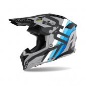Airoh Motocross-Helm Aviator 3 Rainbow Grau print