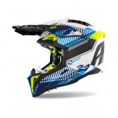 Airoh Motocross-Helm Aviator 3 Wave Silber grau