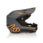 6D Motocross-Helm Atr-1 Stealth Schwarz/Gold Matte