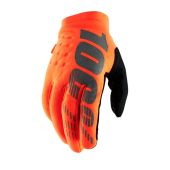 100% Jugend Brisker Motocross Handschuhe Orange Schwarz