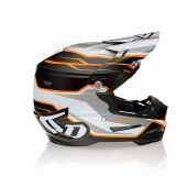 6D Motocross-Helm Atr-2 Phase Weiß/Orange Gloss
