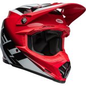 Bell Moto-9S Flex Motocross-Helm Rail Glanz Rot/Weiss