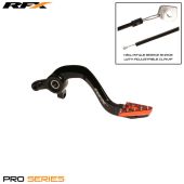 RFX Pro ST Bremshebel hinten (Hart eloxiert Schwarz/Orange) - KTM65